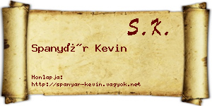 Spanyár Kevin névjegykártya