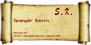 Spanyár Kevin névjegykártya